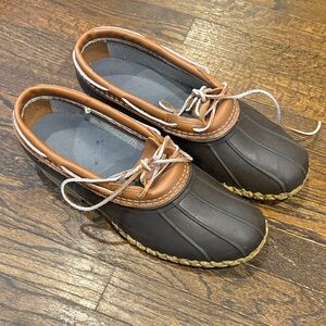 L.L. Bean Brown and Tan Boat Shoes